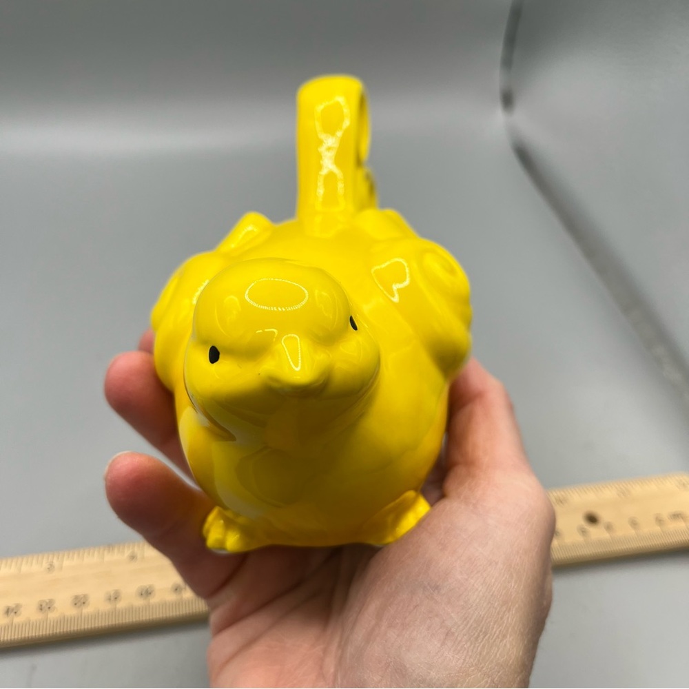 Tii Collections Yellow Chartruese Bird Small Ceramic Curly Tail EUC No Chips - Picture 6 of 6